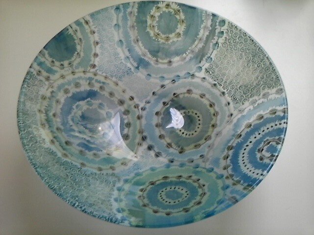 ガラス工芸作家　林久美子　カラフル花柄　ガラスボウル 展示会作品　1996年 林久美子 ガラス」の検索結果