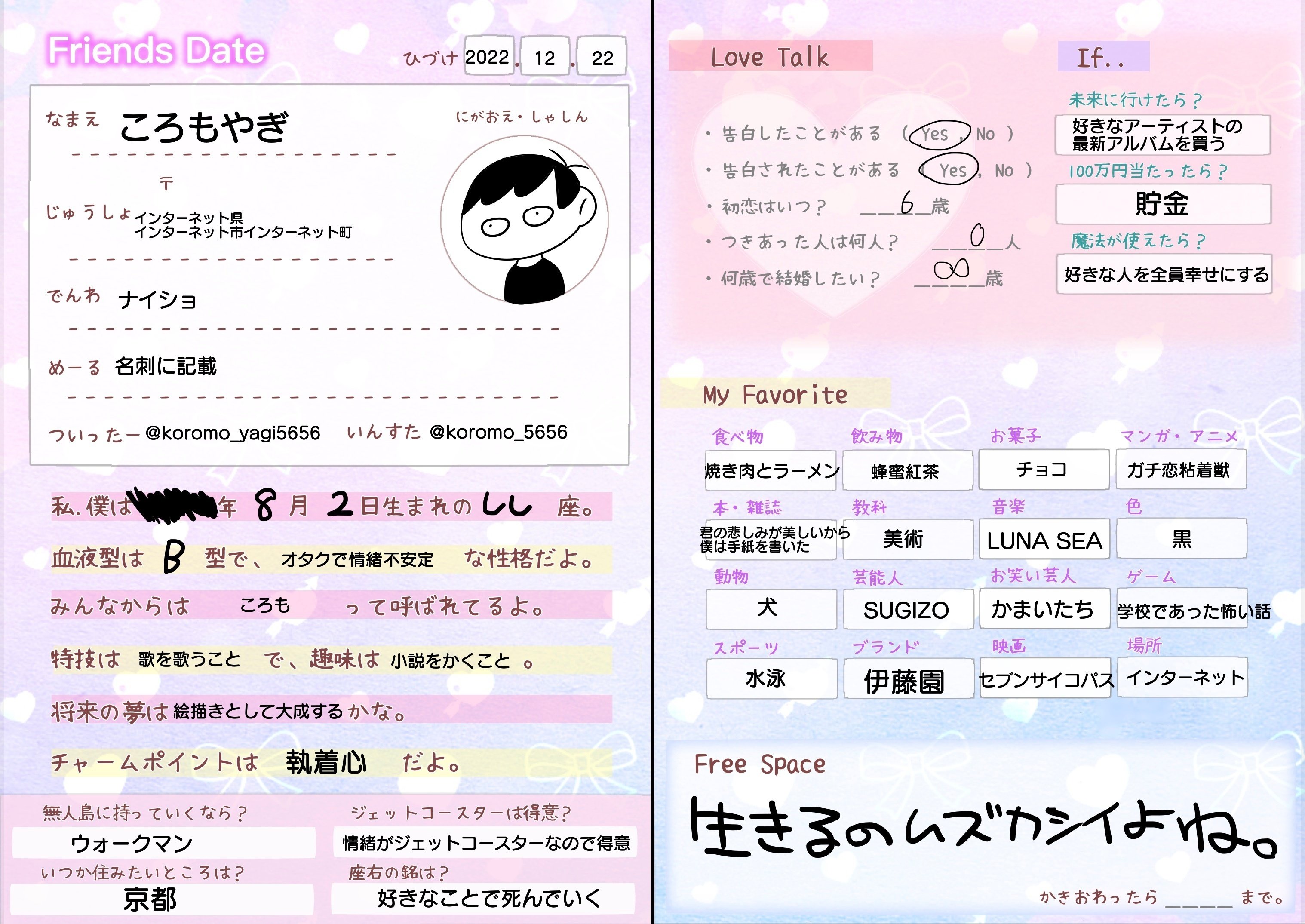 改めまして自己紹介～ころもやぎ大解剖編～｜ころもやぎ