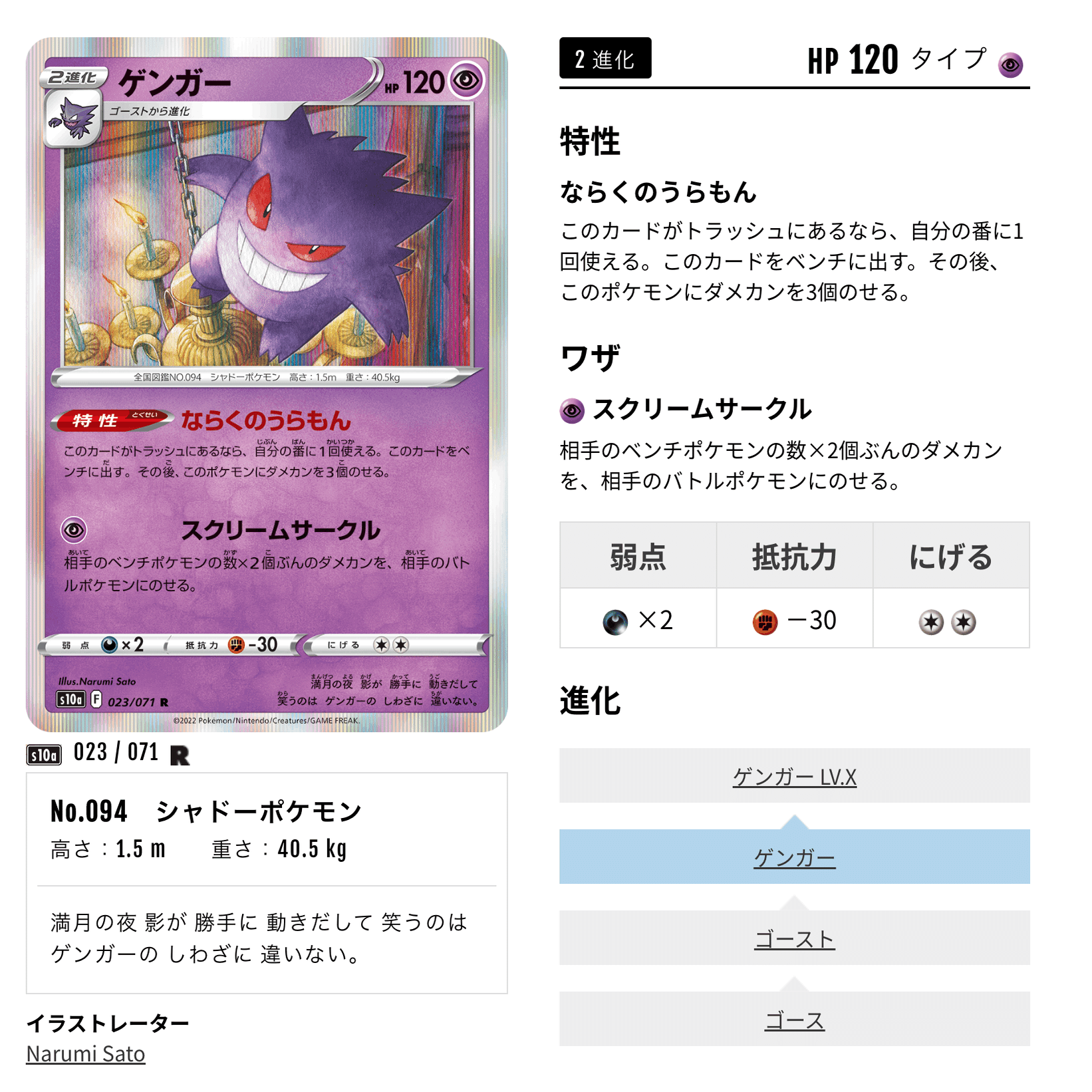 ゲンガー】ならくのうらもんと相性のいい組み合わせって何だろう