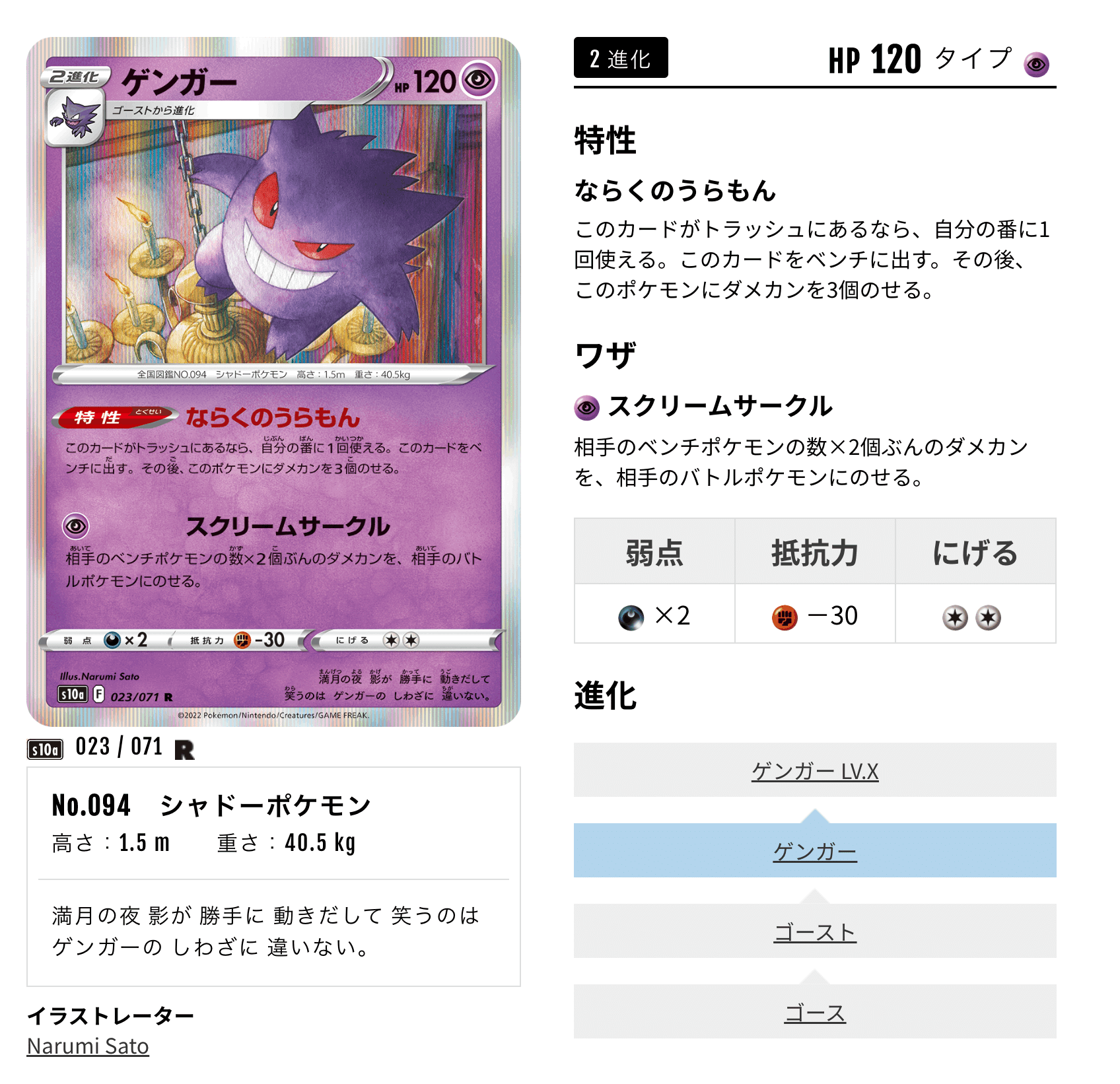 ゲンガー】ならくのうらもんと相性のいい組み合わせって何だろう