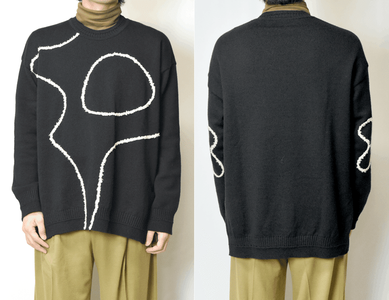 Khéiki（ケイキ） Embroidered Sweater　着画