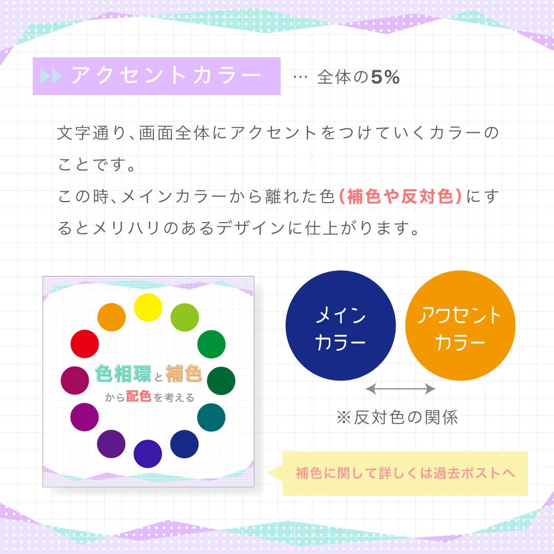 70:25:5の配色の法則とは？｜デザイナーemiki