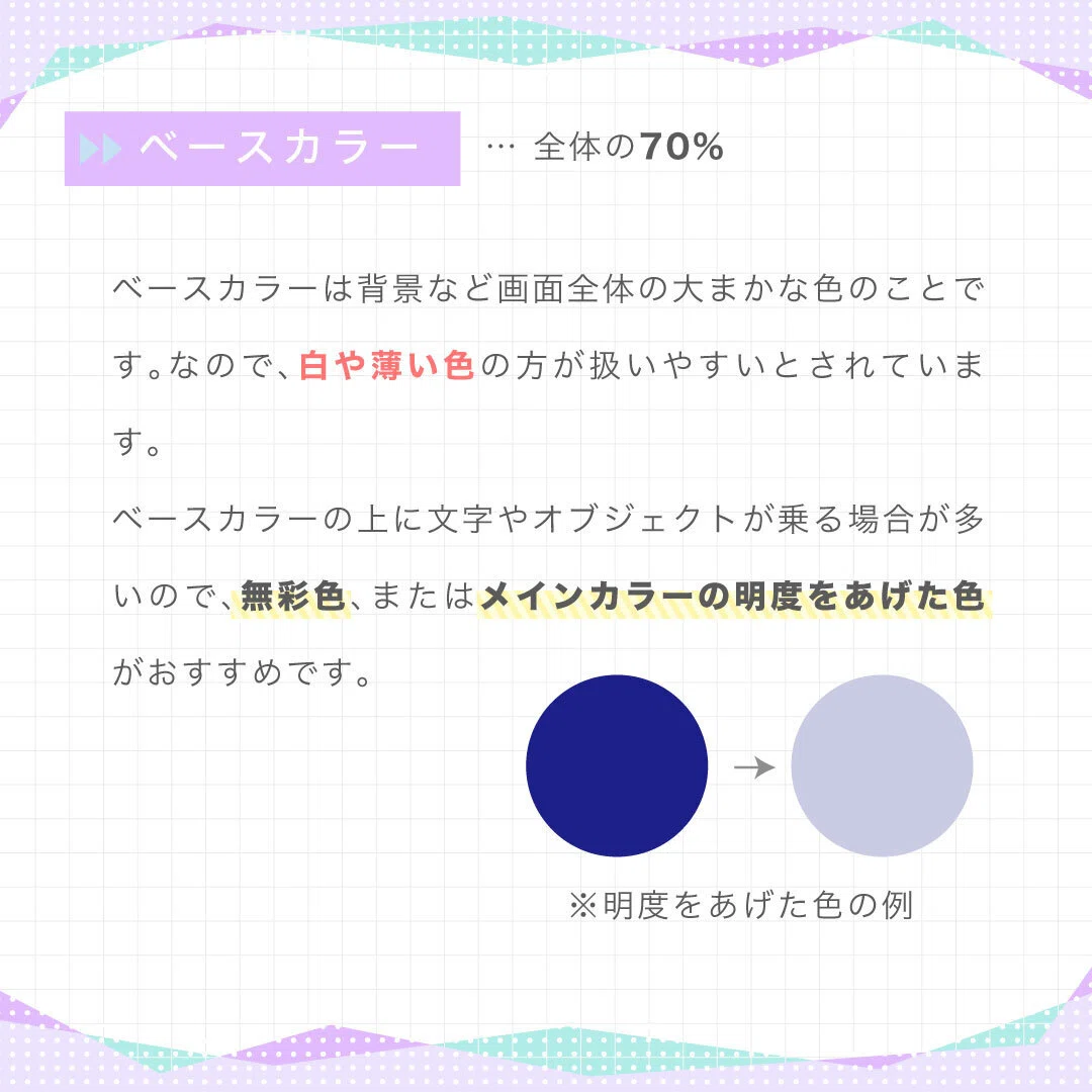 70:25:5の配色の法則とは？｜デザイナーemiki