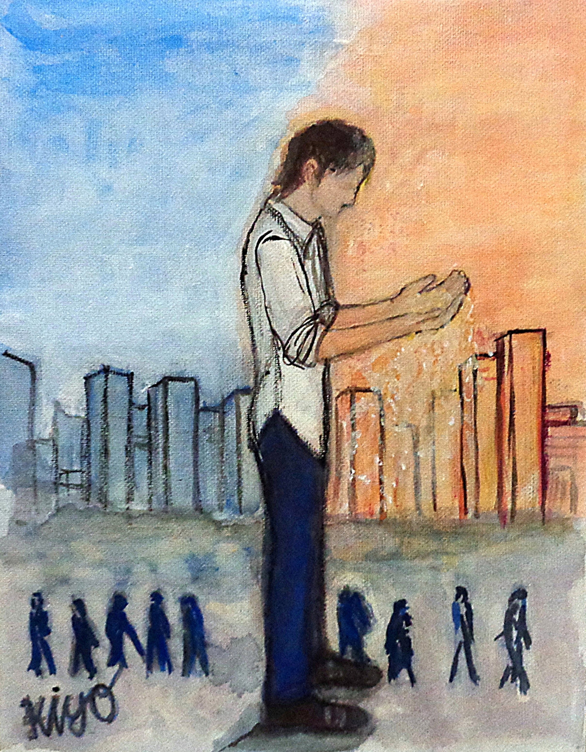 手書き絵画 Amazon.co.jp: 熊本 風景画 絵画 水彩画 内藤謙一 「熊本ホテル