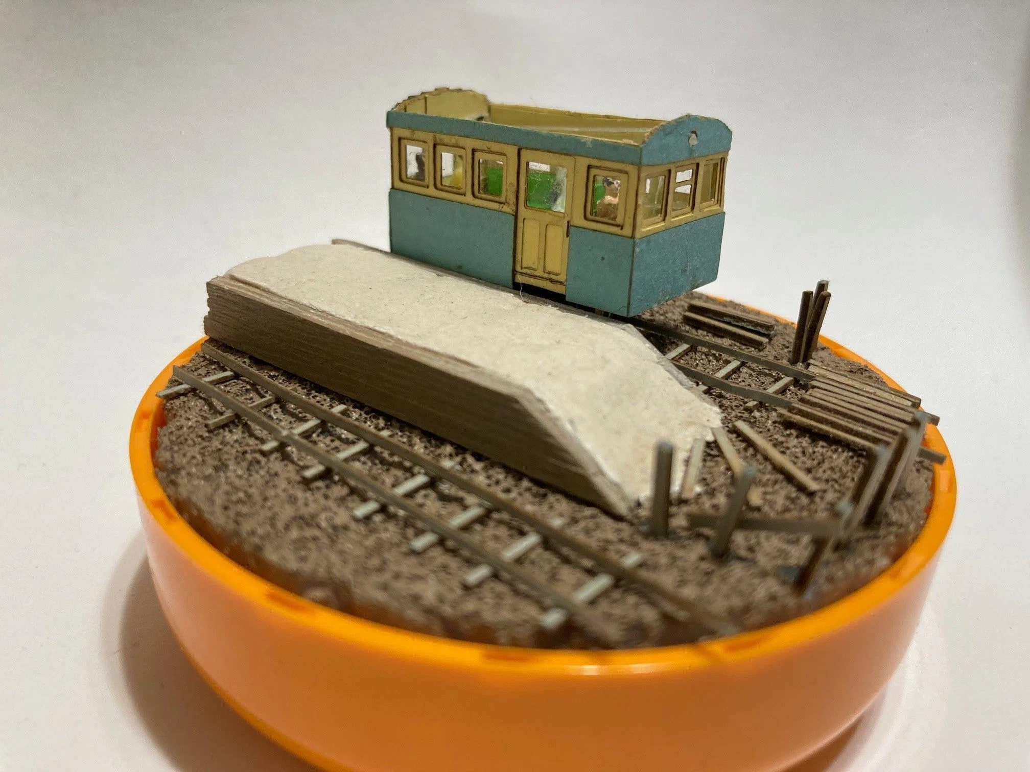 Nナロー 冬の軽便鉄道の駅（停留所）のジオラマを作る｜tano