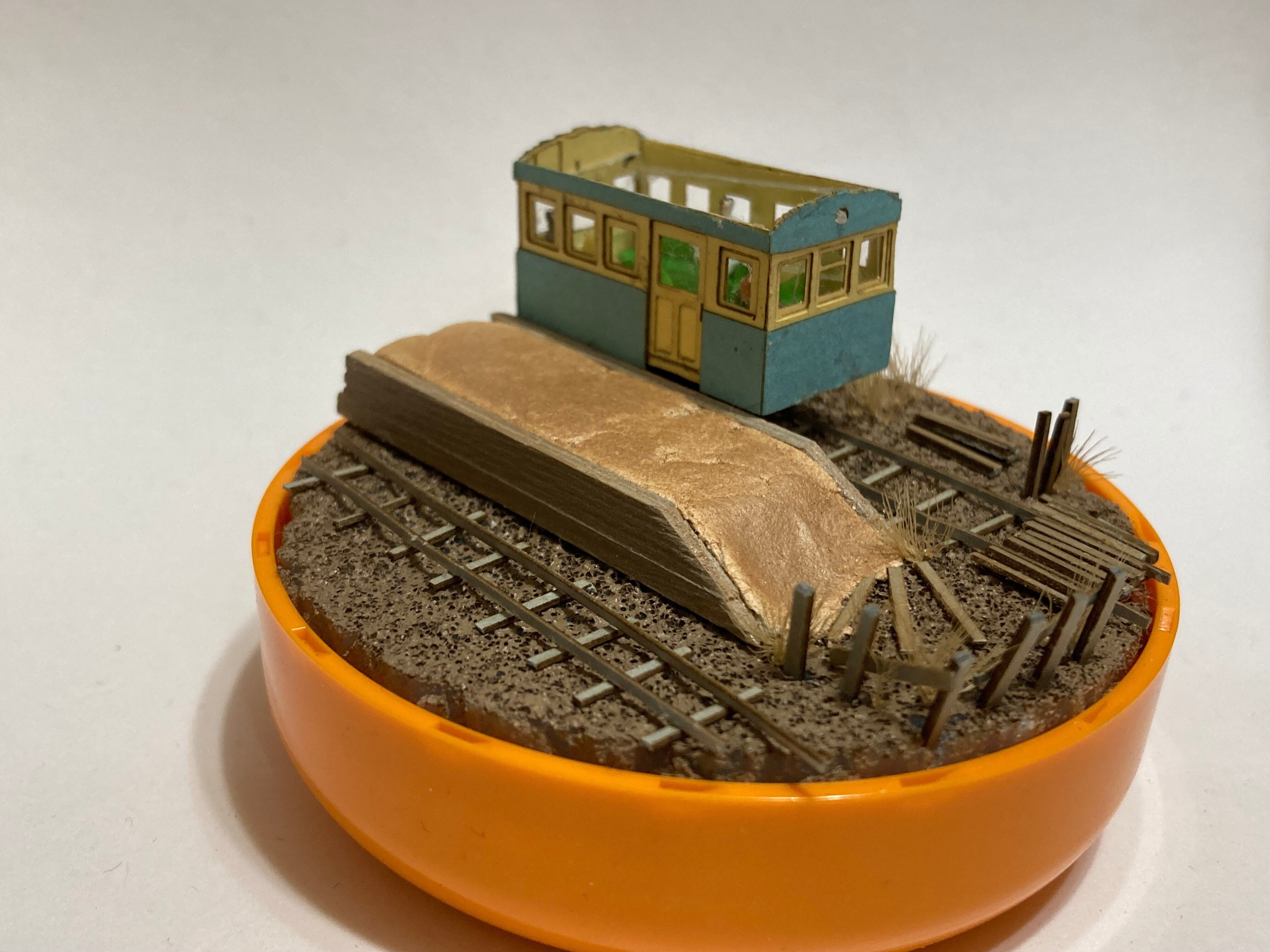 Nナロー 冬の軽便鉄道の駅（停留所）のジオラマを作る｜tano