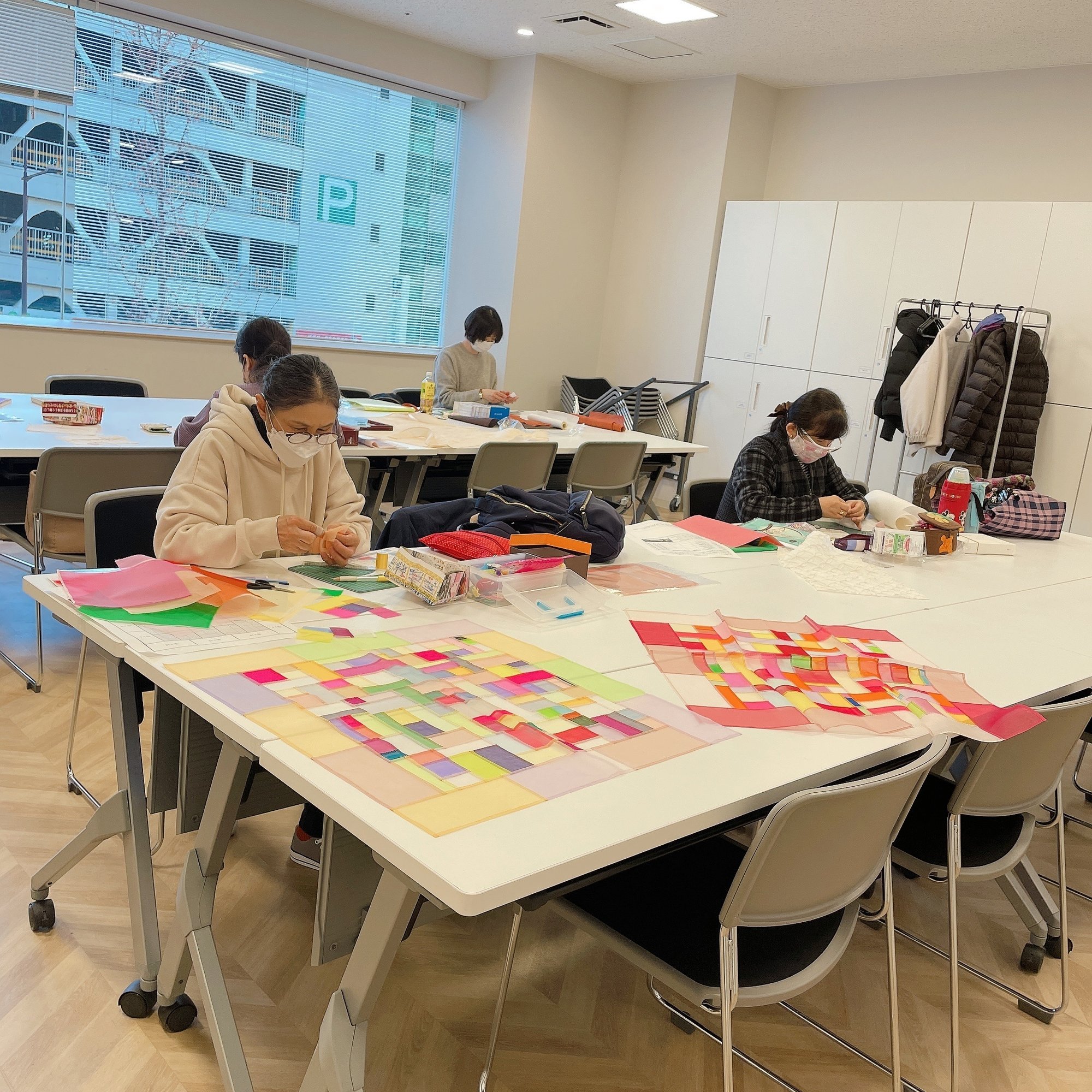 22 12 25 朝日カルチャーセンター北九州でのポジャギ教室 Pojagi Sono Note