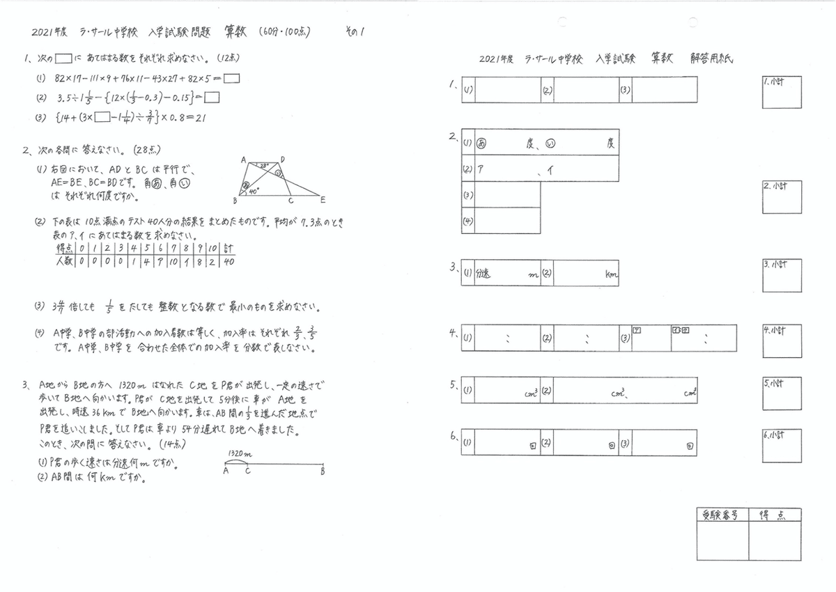 合格実績の裏側】ラ・サール中・久留米附設中模試に対する英進館の
