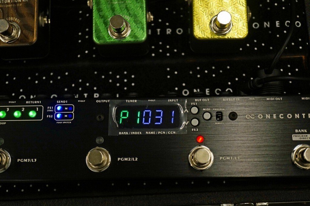 One Control Caiman Tail LoopとMIDI Dual Loopを組み合わせると One Control Caiman Tail LoopとMIDI Dual Loopを組み合わせると
