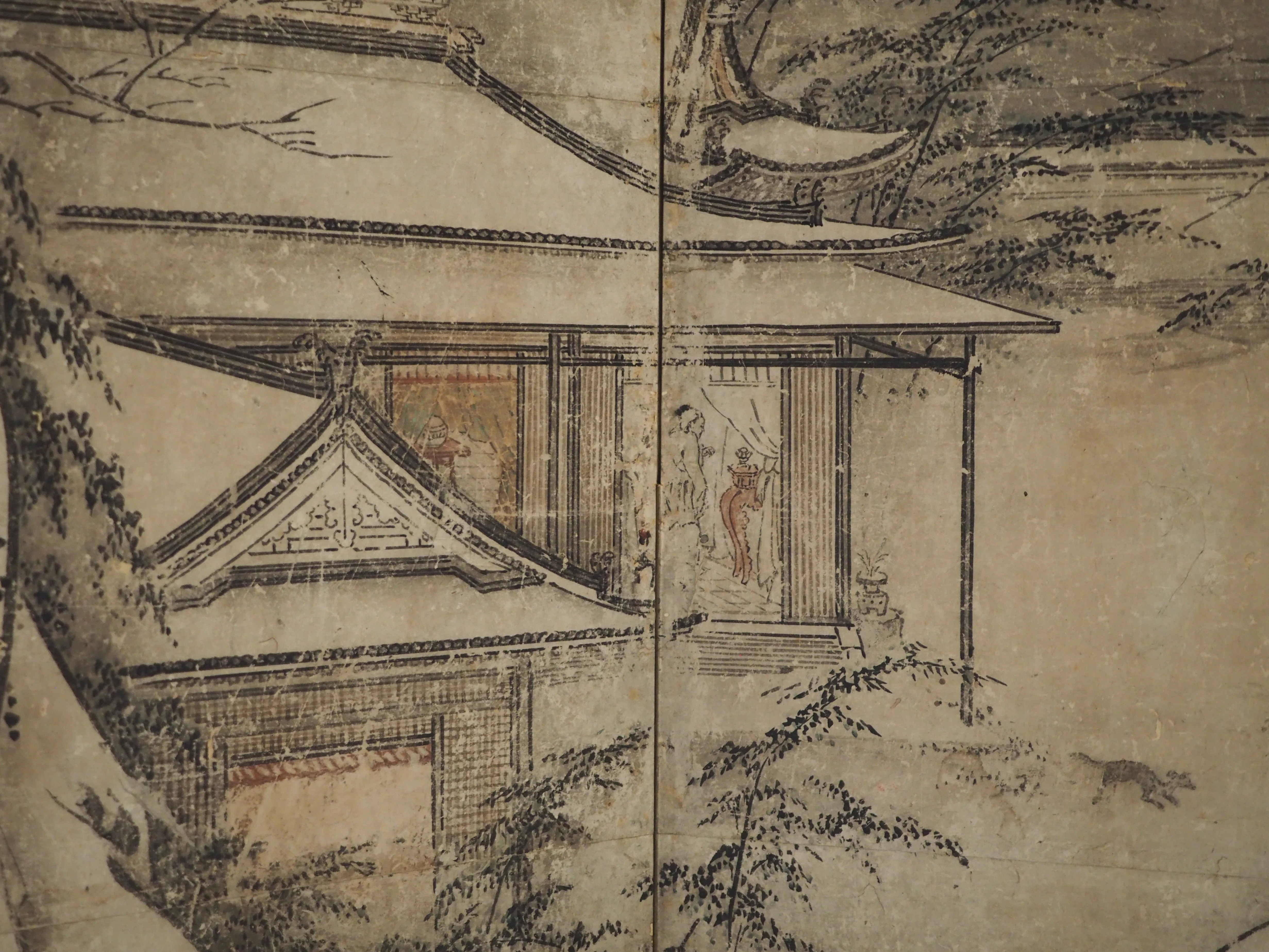 雪舟の師匠・周文の作品と伝わる、トーハクの『四季山水図屏風』を