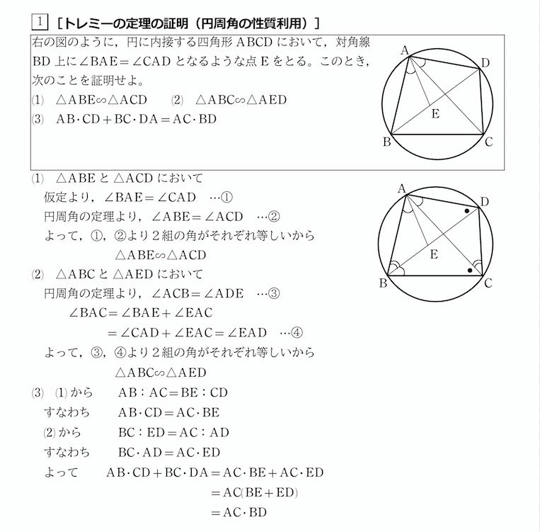 トレミーの定理 Ay Note
