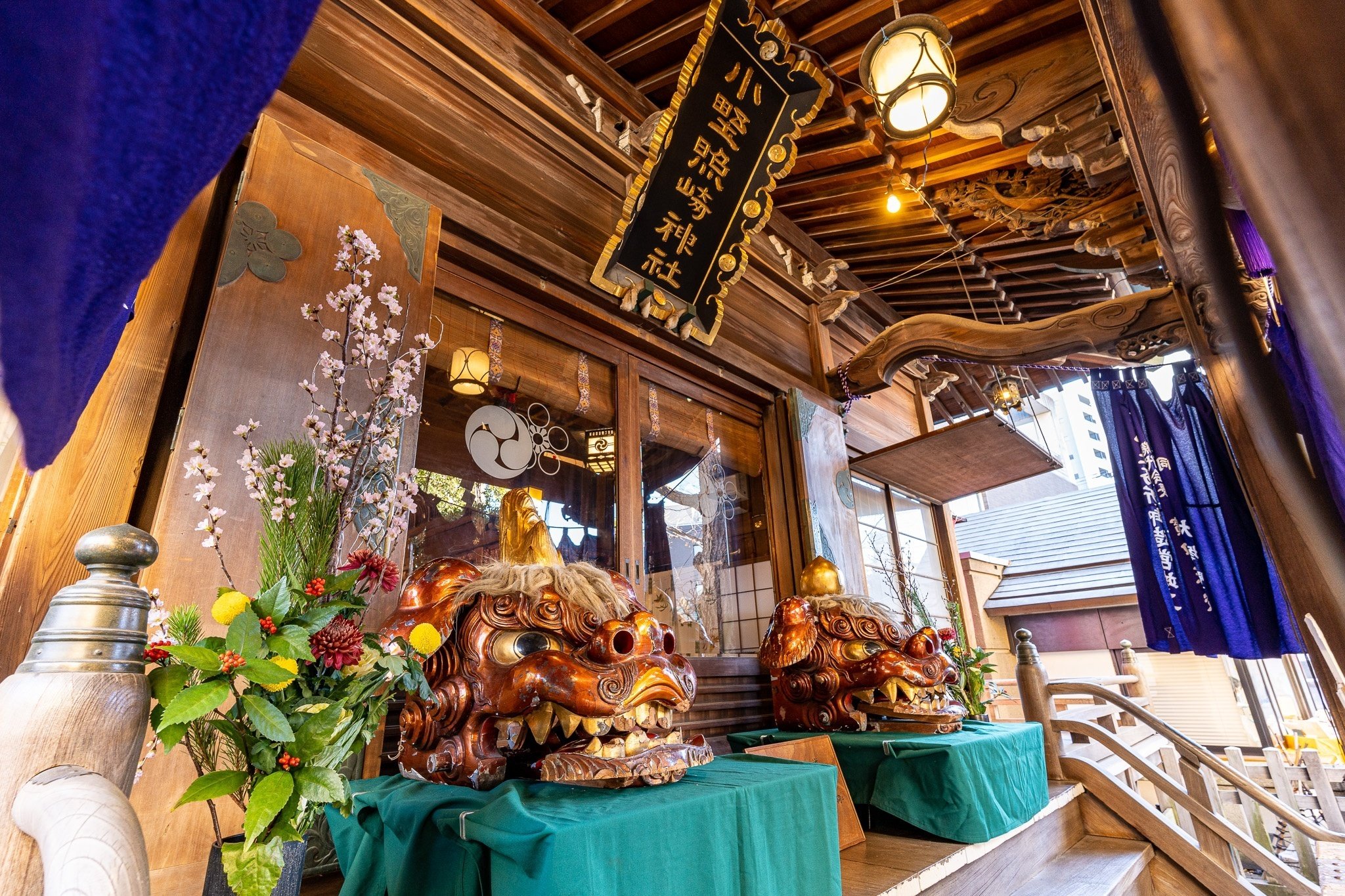 ○時代 獅子頭 昭和の獅子頭 雄 古味と貫禄 エイジング修復済 獅子舞