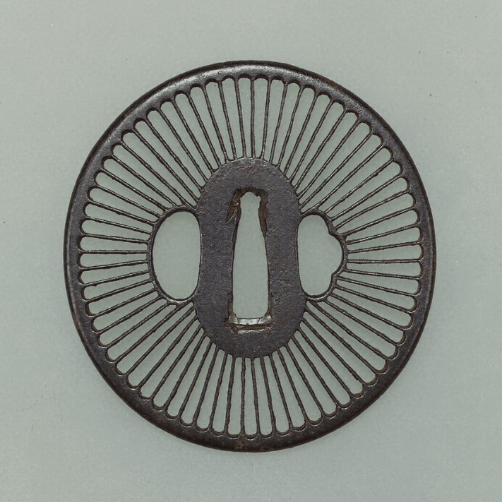 鉄鍔　草花に鳥　江戸時代　79 鉄鍔 草花に鳥 江戸時代 79 鉄鍔 草花に鳥 江戸時代 79 鉄鍔 草花に鳥