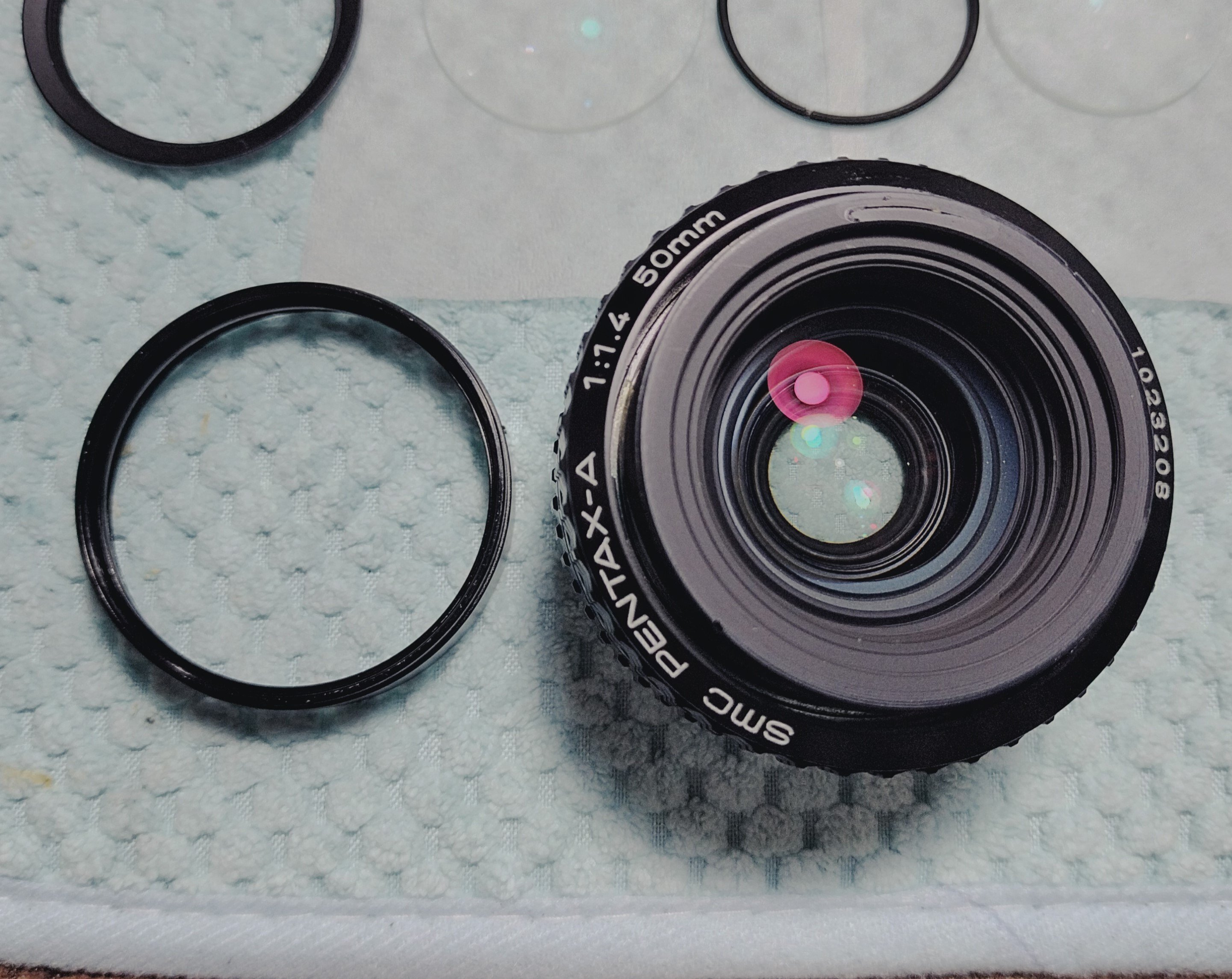 PENTAX SMC PENTAX-A 50mm F/1.4の分解｜フィルムカメラ修理のアクアカメラ
