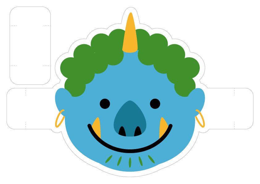 節分 お面の作り方 Noテープ Noホチキス 吉田アキコ Note 節分 お面の作り方 Noテープ Noホチキス 吉田アキコ Note