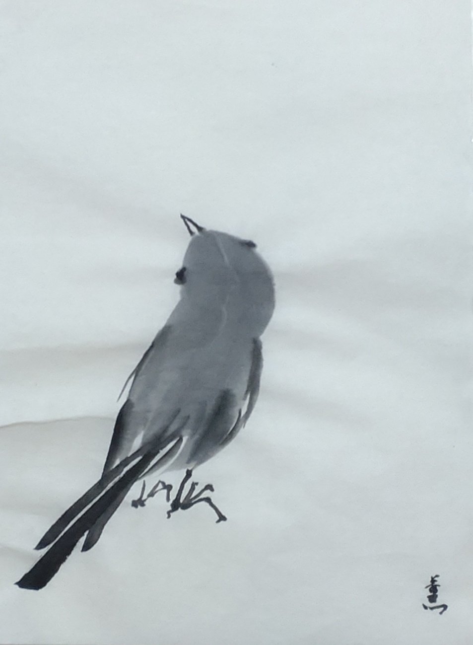 今年も続きます、墨で鳥 ー 君は誰だ｜KaoRu IsjDha