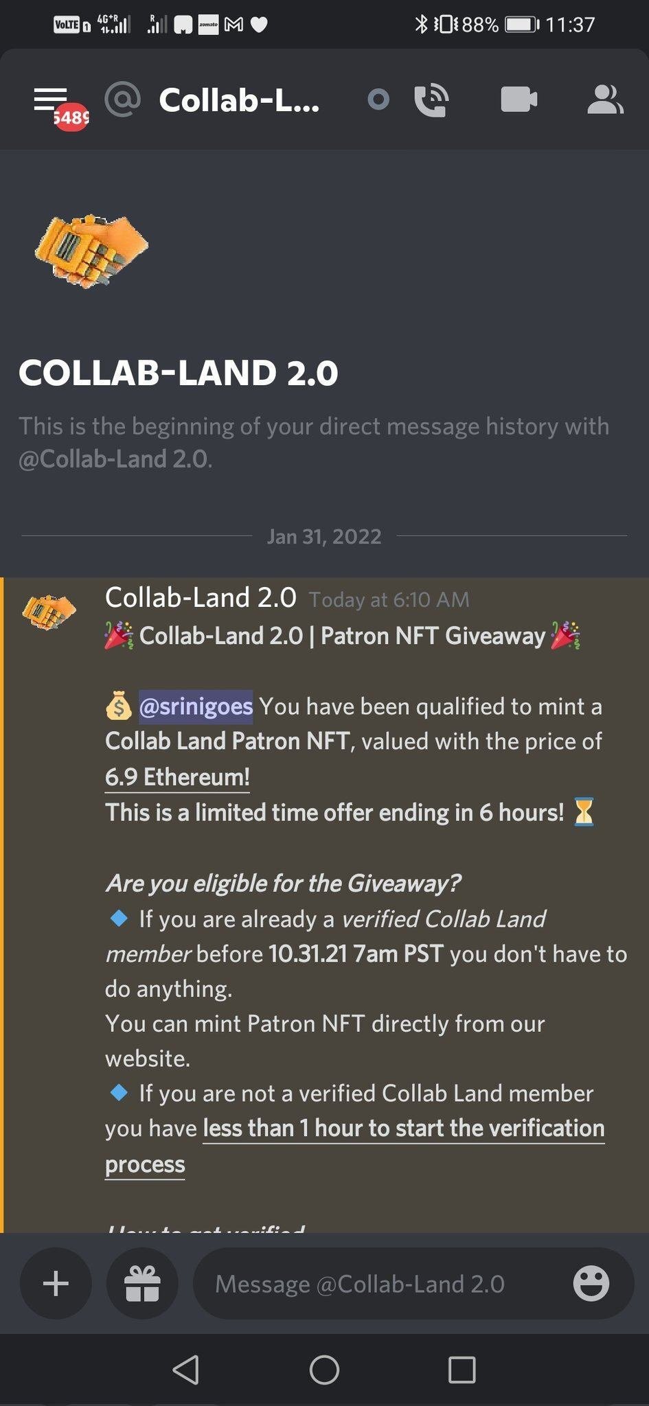 偽Collab.LandによるScam｜DIΞGO (e/acc)