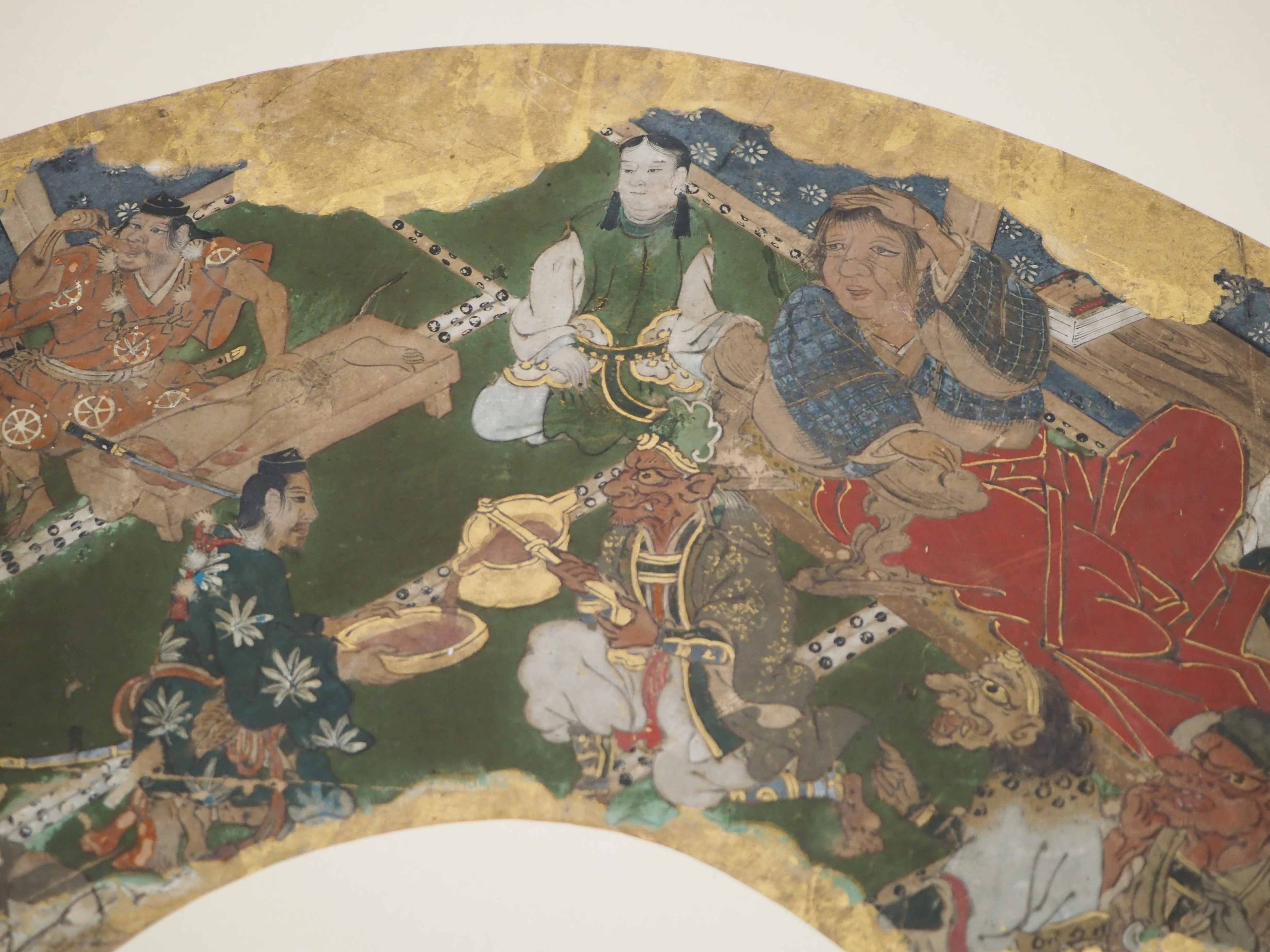 紫式部や清少納言と同時代に活躍した、金太郎の『酒吞童子図扇面