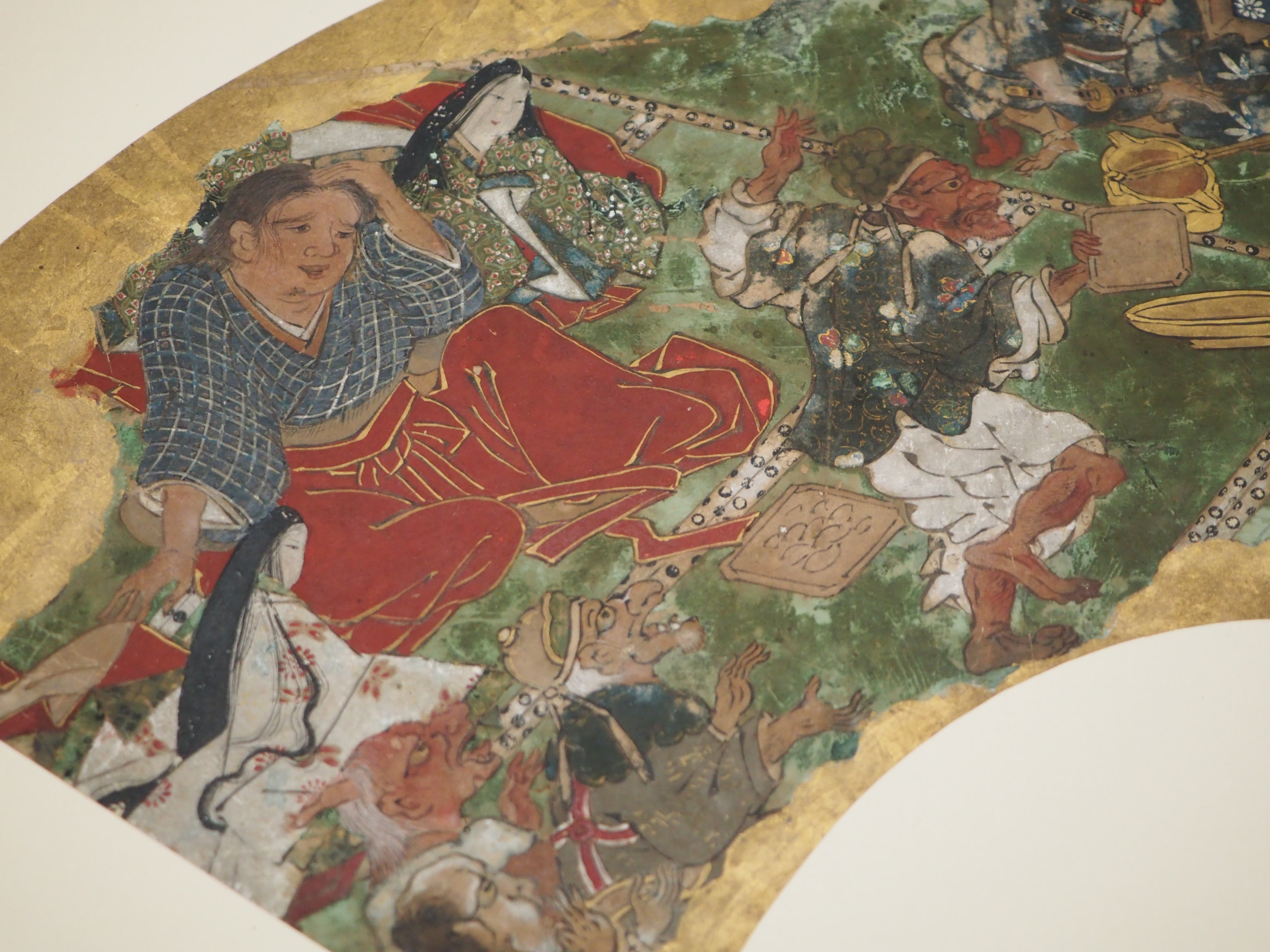 紫式部や清少納言と同時代に活躍した、金太郎の『酒吞童子図扇面