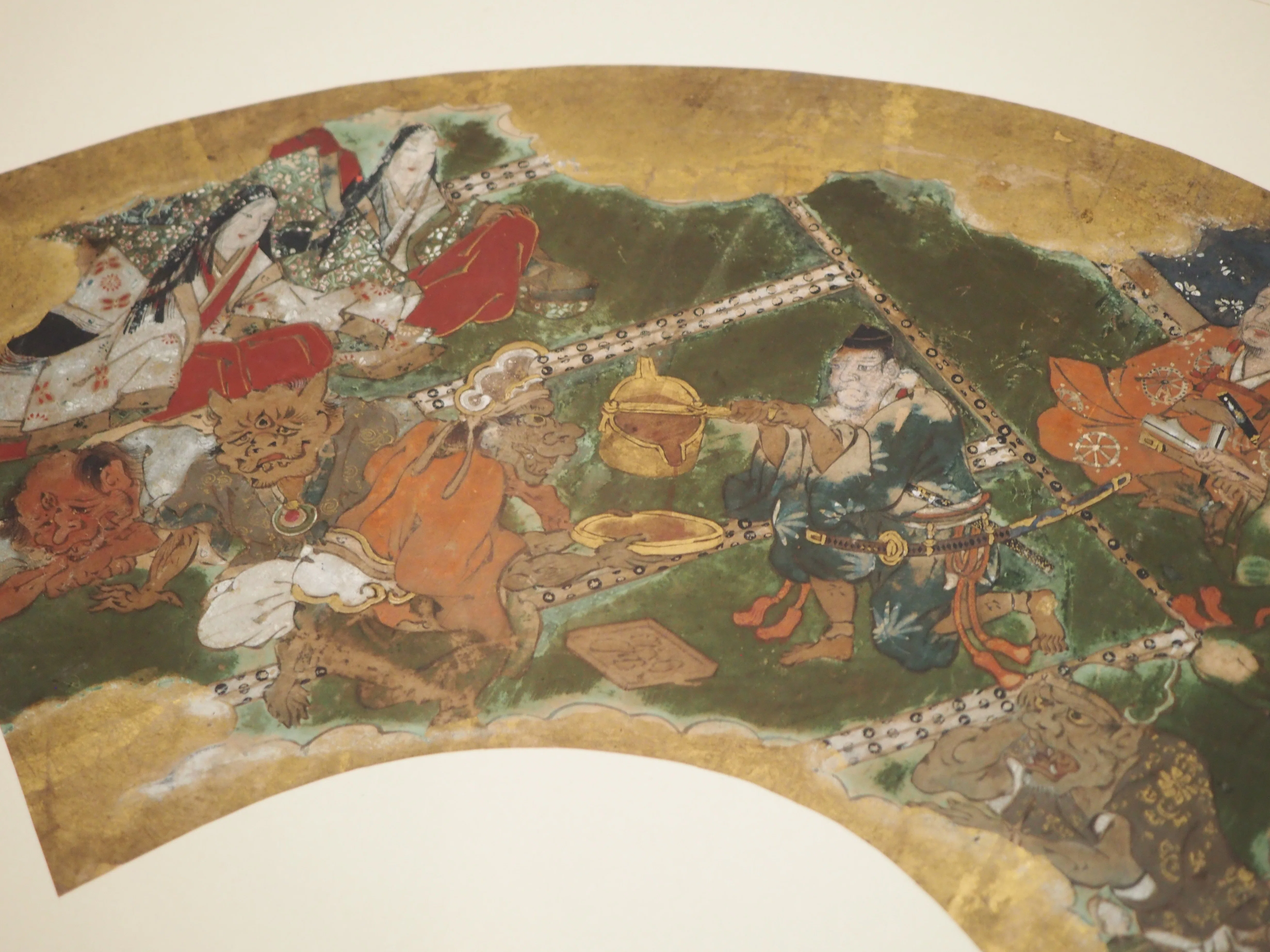 紫式部や清少納言と同時代に活躍した、金太郎の『酒吞童子図扇面