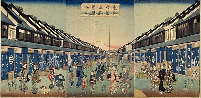 大伝馬町木綿店」−景観を整える策はこの時代から？−『江戸名所図会