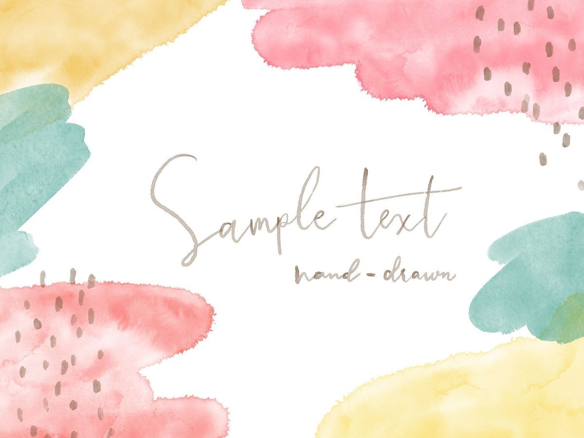 No.0005 水彩のフレーム【無料】【ロイヤリティフリー】｜ジトエスタジオ