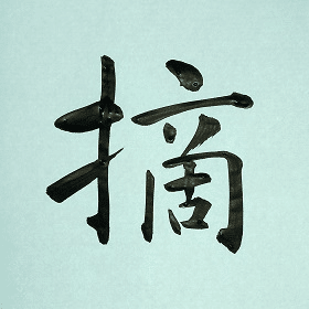 今日の筆文字　摘