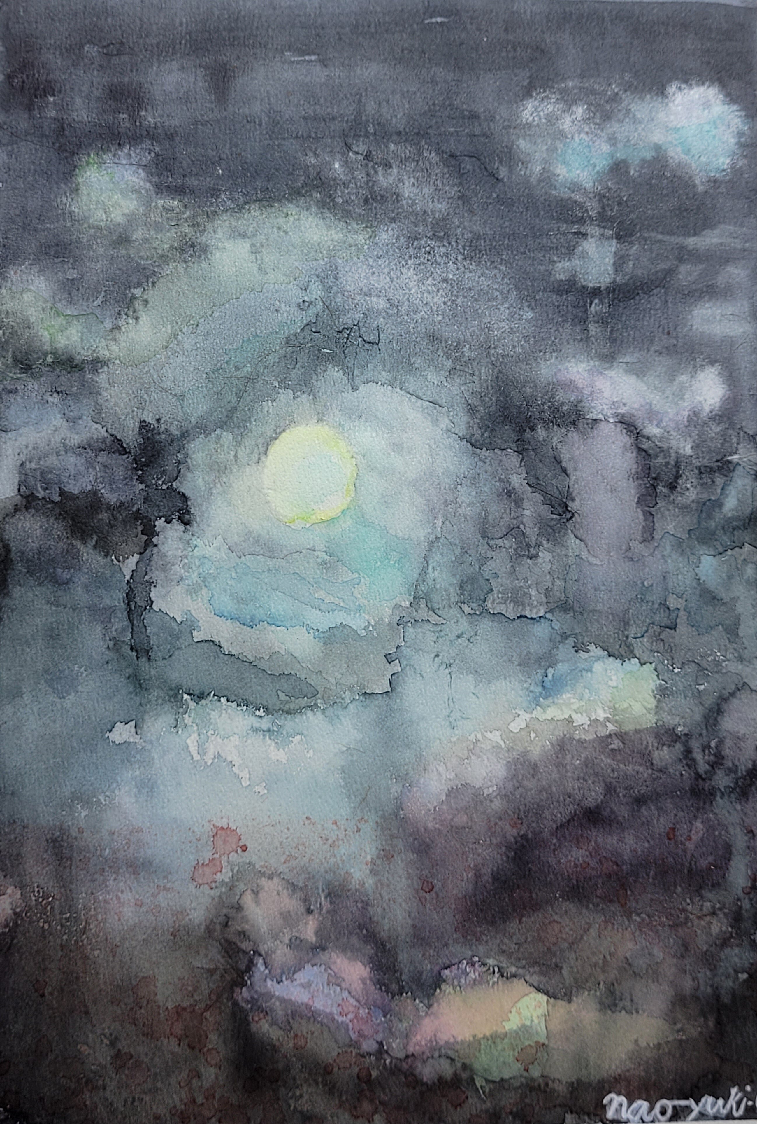 水彩画 夜空2 づらし 水彩画 夜空2 づらし