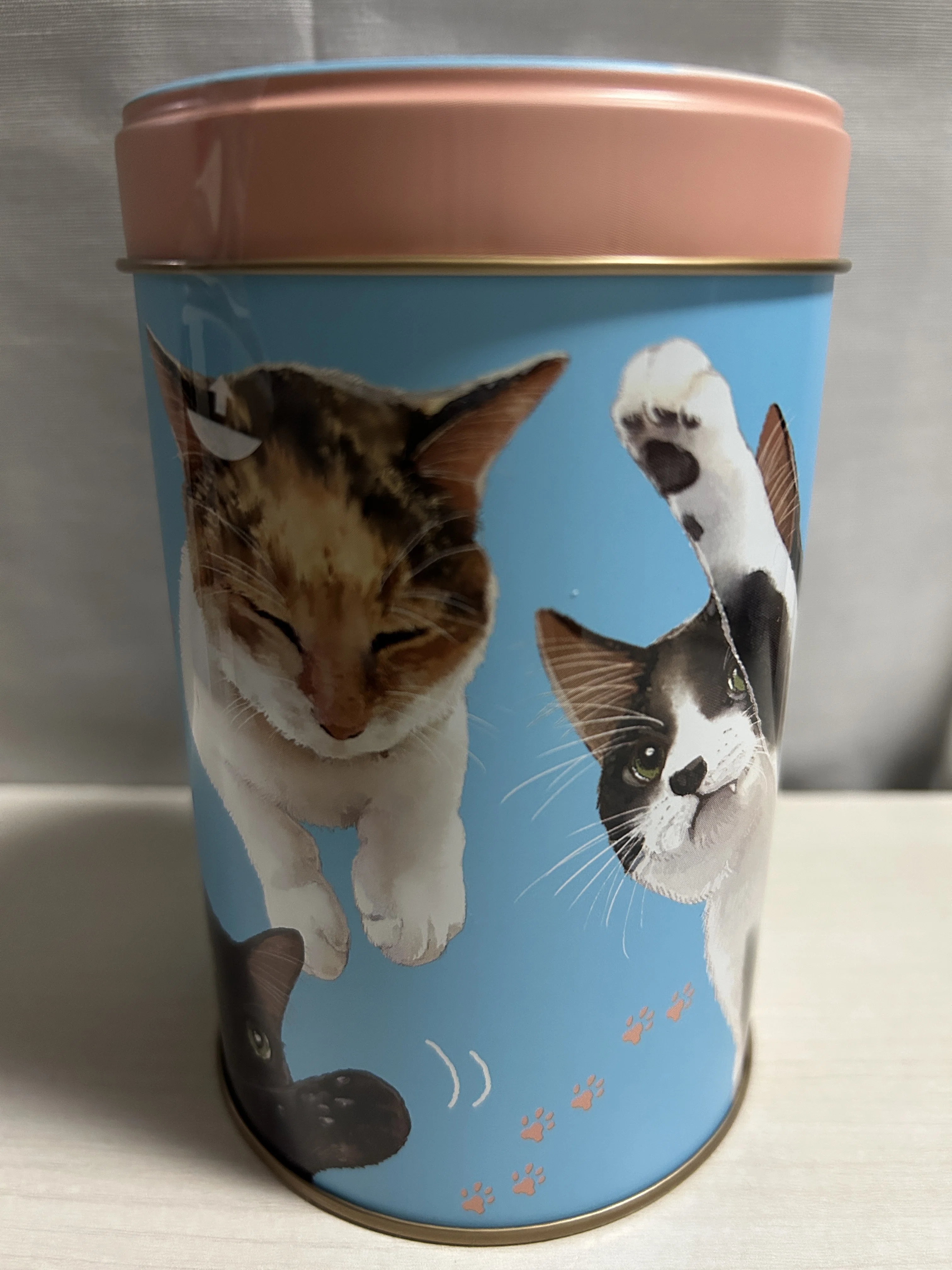 猫のイラスト入💛おてて缶💛メリーチョコレート｜しもまゆ🍀魅力を言語