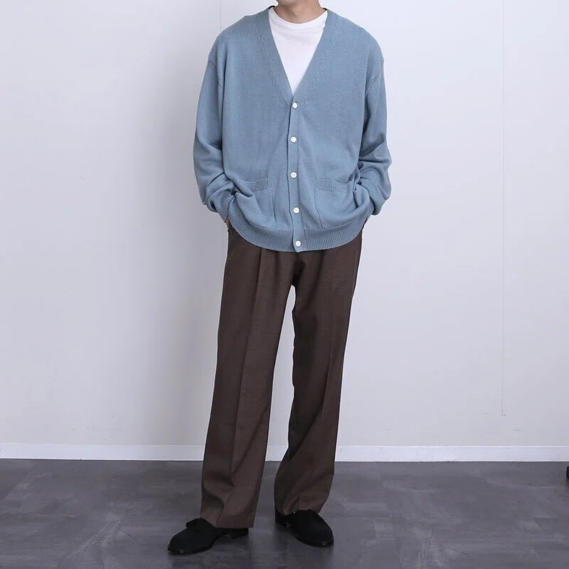 BATONER バトナー スーパーソフトVネックカーディガン コットンカシミヤ BATONER バトナー 【MEN'S】スーパーソフトVネックカーディガン（BN