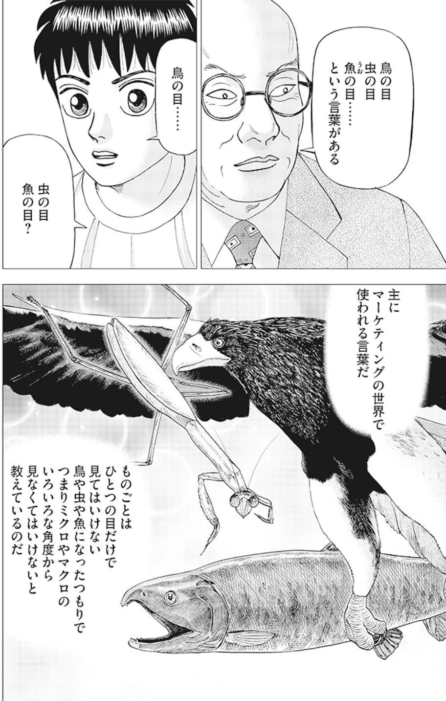 鳥の目、虫の目、魚の目 (『インベスターZ』第57話)｜ドラゴン桜（三田