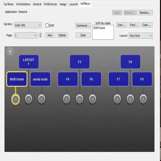 DaVinci Resolve Euphonix MC Color(AVID Artist Color)の設定のメモ