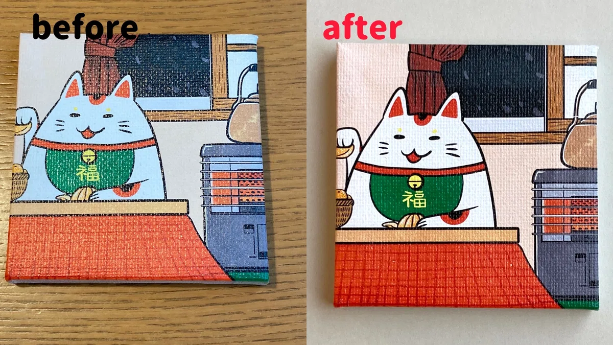 適当だけどそれなりに見えるグッズの写真撮影術【ミニキャンバスアート 
