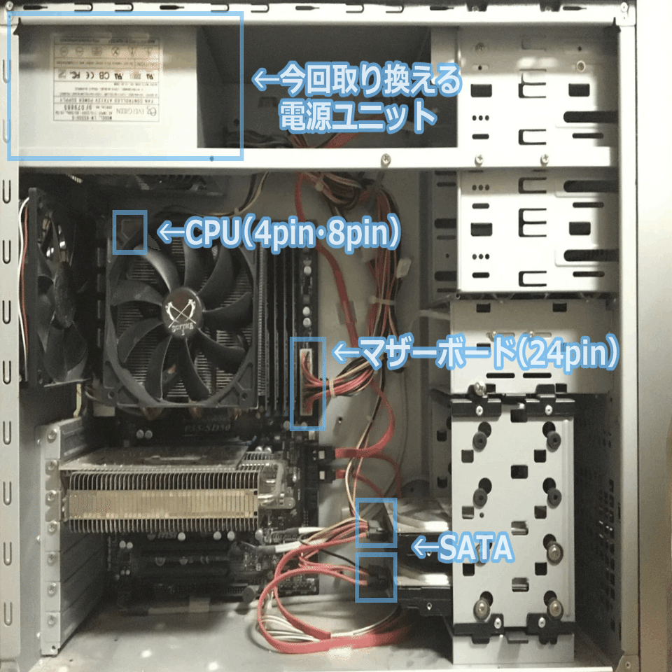パソコンの電源ユニットを交換してみた（2023年1月版）Dospara Prime