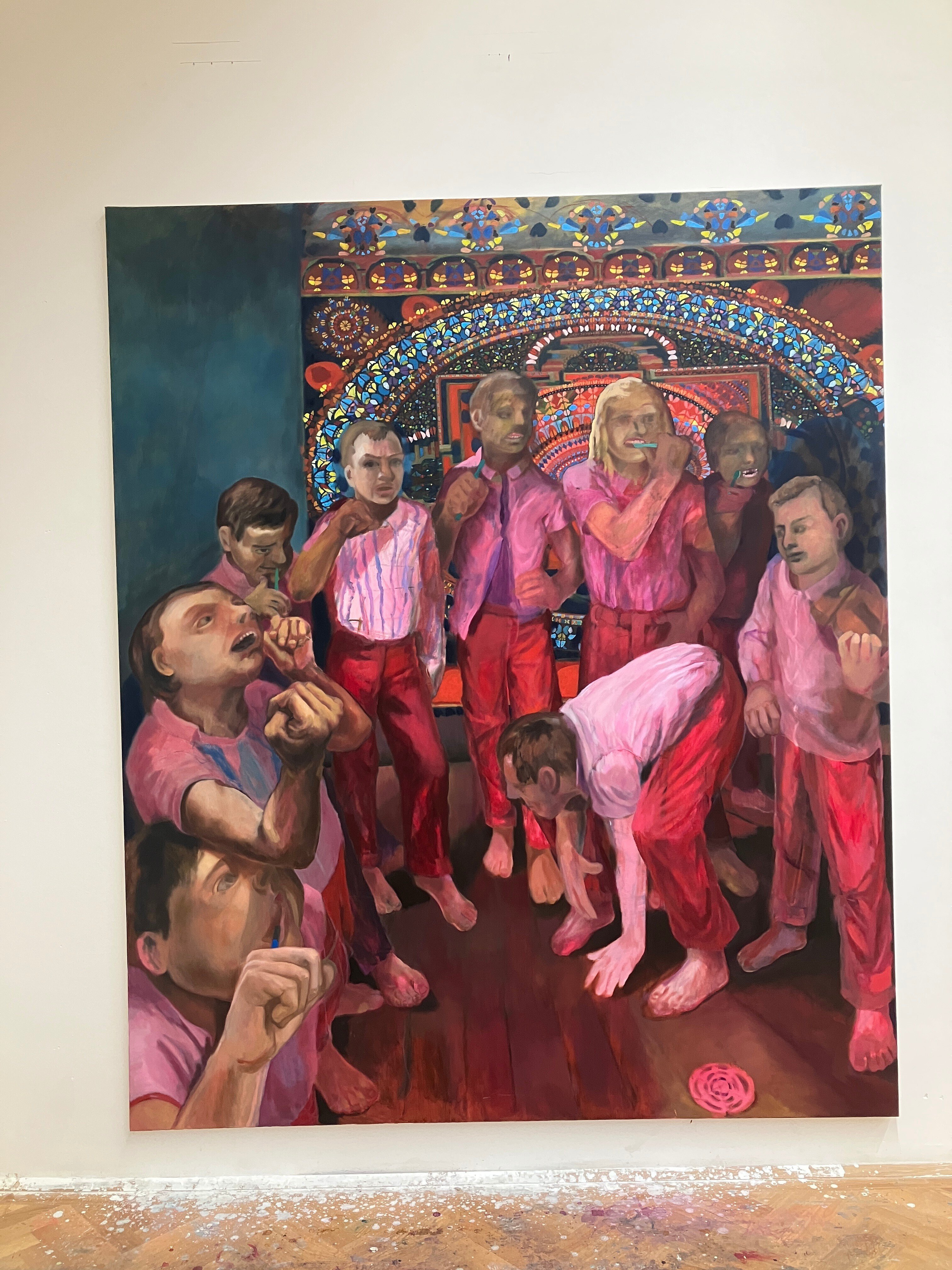 リサイクルFORT‼️外国のハッピーな図の絵画❗️最高潮の現代アート