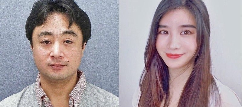 毎日新聞リファラバ編集長の清水憲司(左)と勝山企業代表の伊澤優花さん