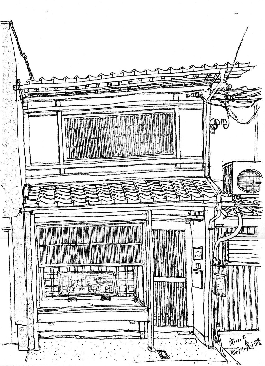 スケッチのバスケット展 あの街 この町 海蔵寺山門 旧栃木県庁舍 ヌ11 スケッチのバスケット展 あの街 この町 海蔵寺山門 旧栃木県庁舍