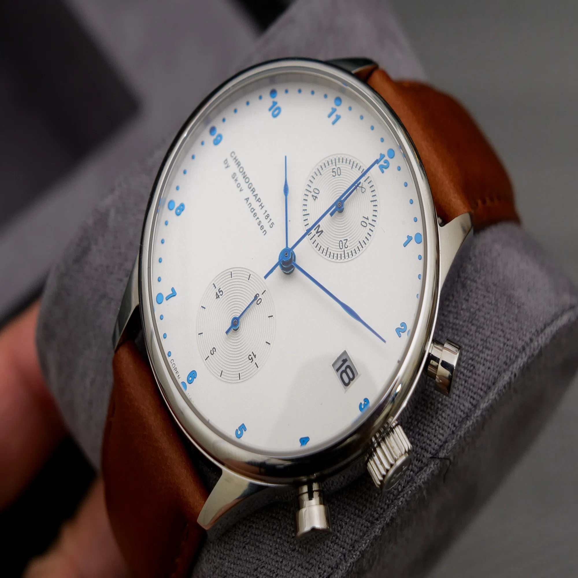 レビュー品】【腕時計】About Vintage 1815 Chronograph,Steel/White 