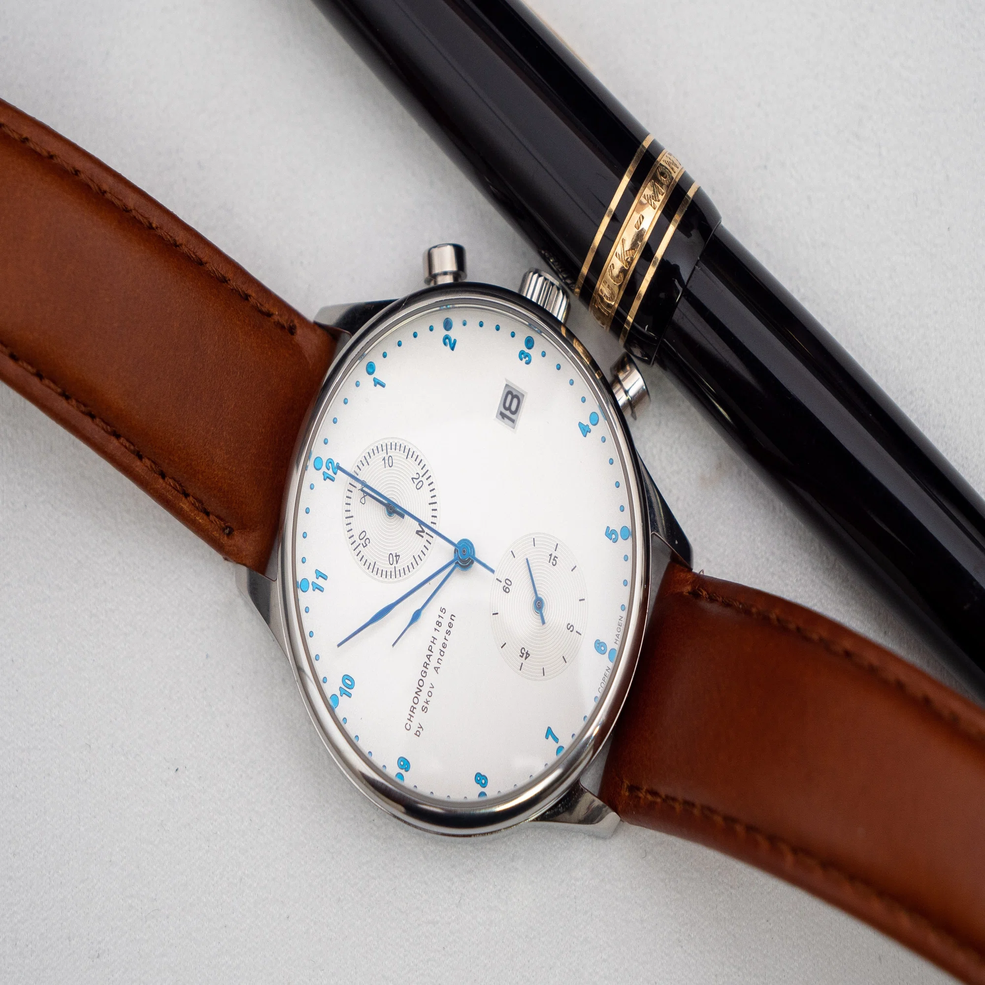レビュー品】【腕時計】About Vintage 1815 Chronograph,Steel/White 