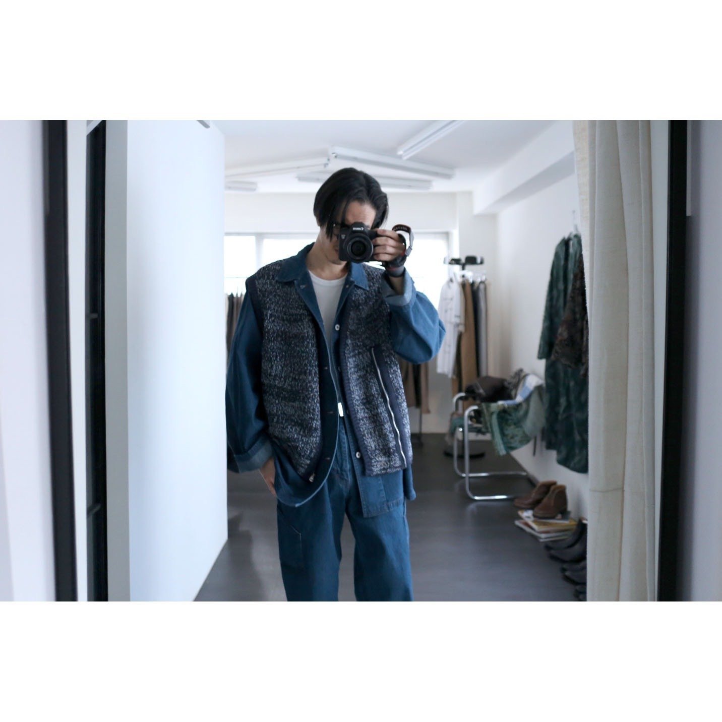 ENCOMING(インカミング)-KNITTED ASYMMETRIC VEST- ちょうどよく