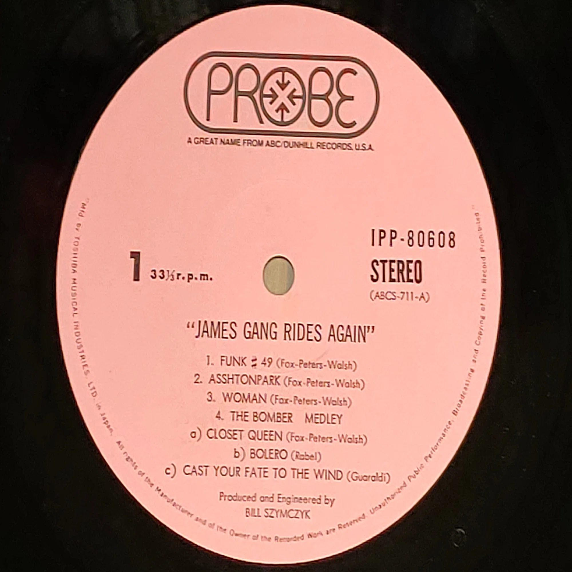 James Gang Rides Again】(1970) アナログ盤から見た 