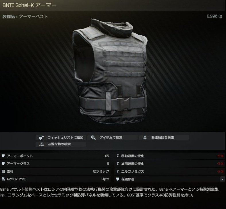 タルコフ】ボディアーマー一覧【Escape from Tarkov】 - 神ゲー攻略