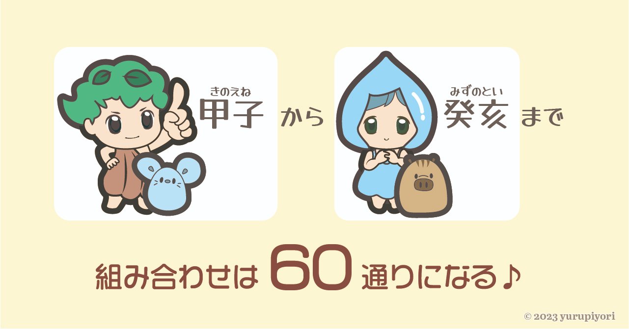 六十干支を暦に使ったものが干支暦（かんしれき）です♪｜ゆるぴ