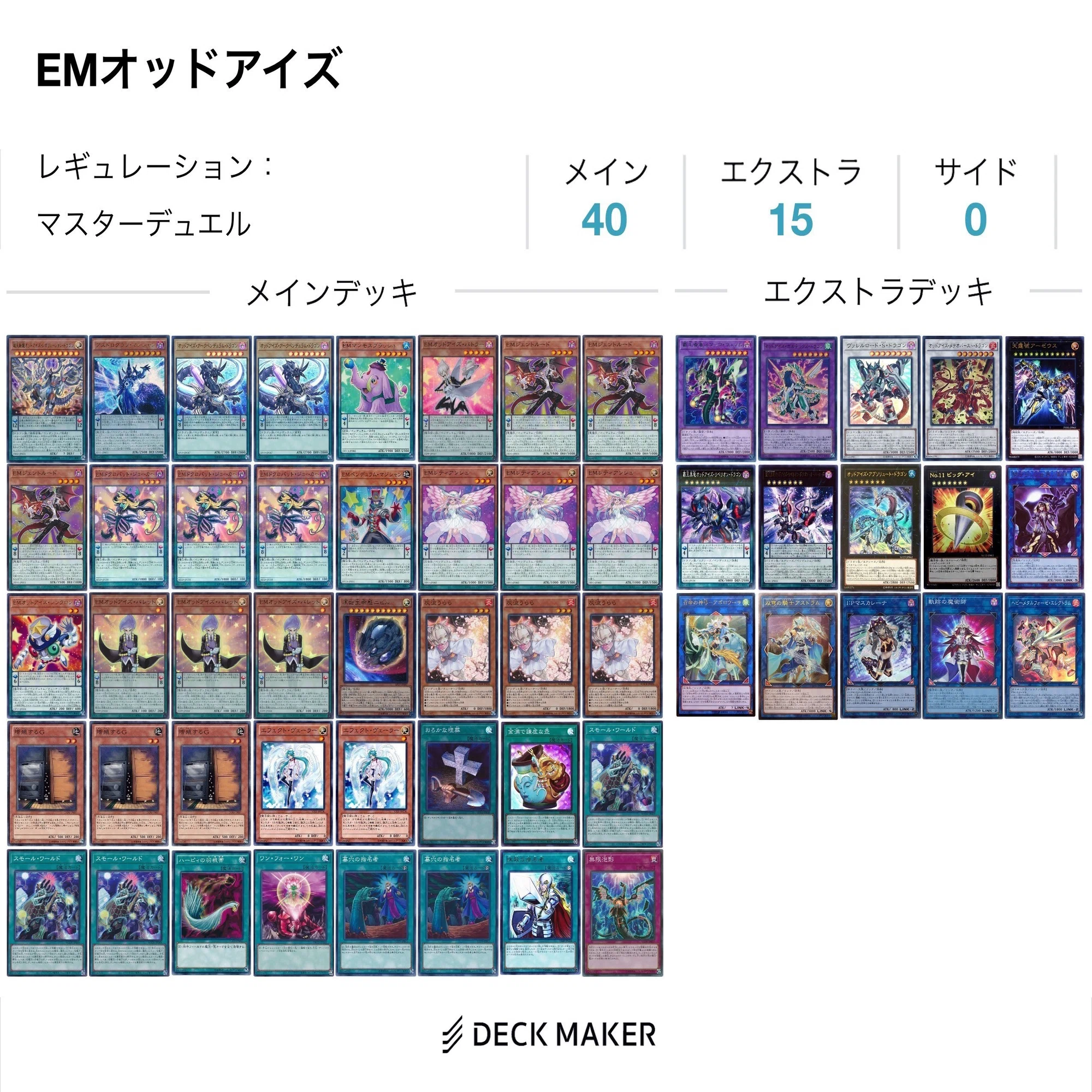 EMオッドアイズの展開を考えた【遊戯王MD】｜はるまき