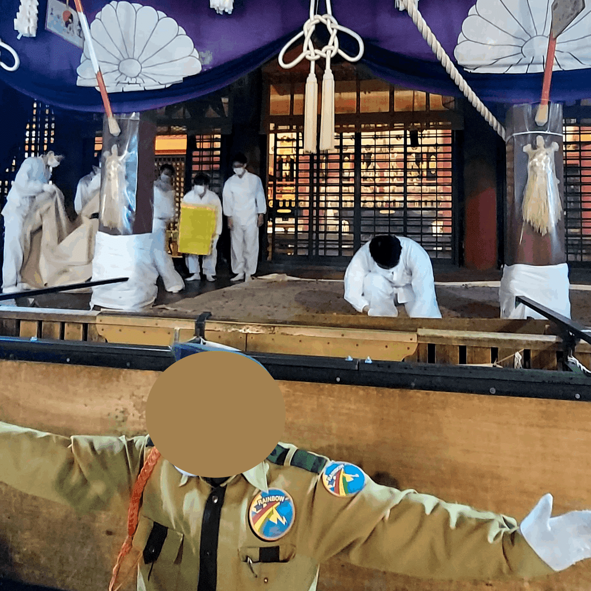 お賽銭の回収に出会う｜mamo