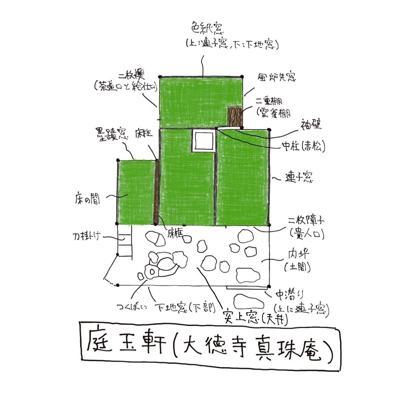 平安清課堂　染付茶心壺　竹林図 平安清課堂 染付茶心壺 竹林図