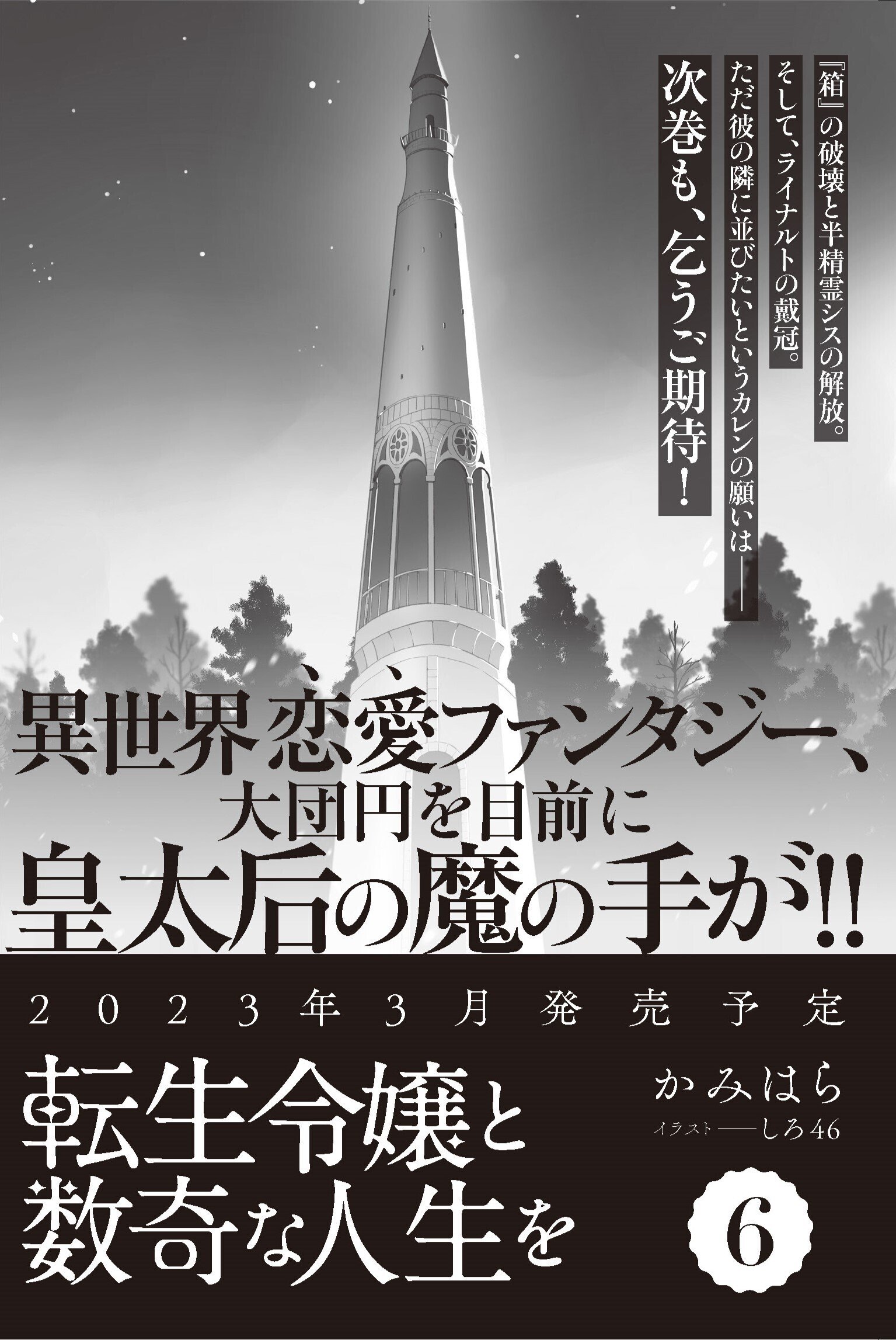 表紙&カバーイラスト先行公開!】『転生令嬢と数奇な人生を6 表紙&カバーイラスト先行公開!】『転生令嬢と数奇な人生を6