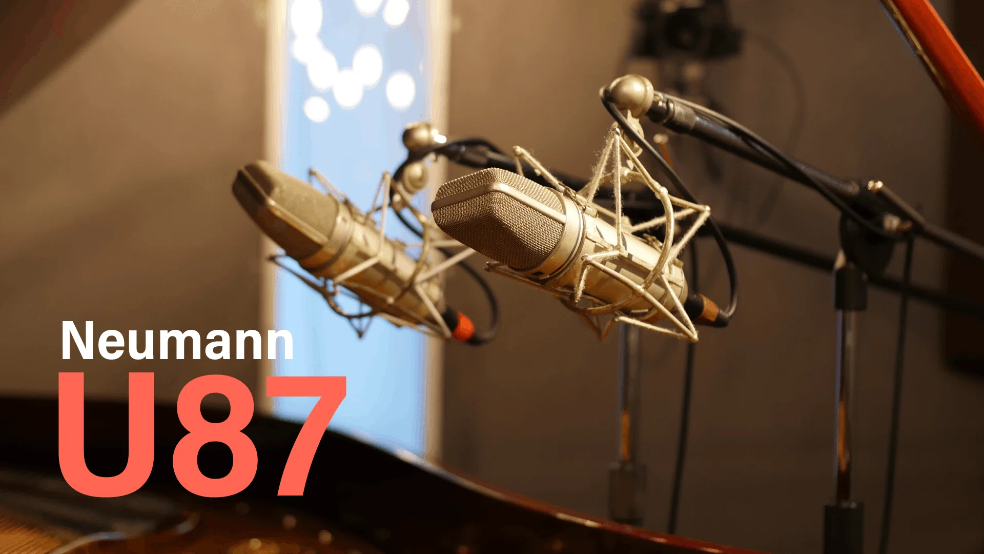 ビンテージのノイマンU87と定番U87Ai、AKGのC414EB、Aston Spiritを