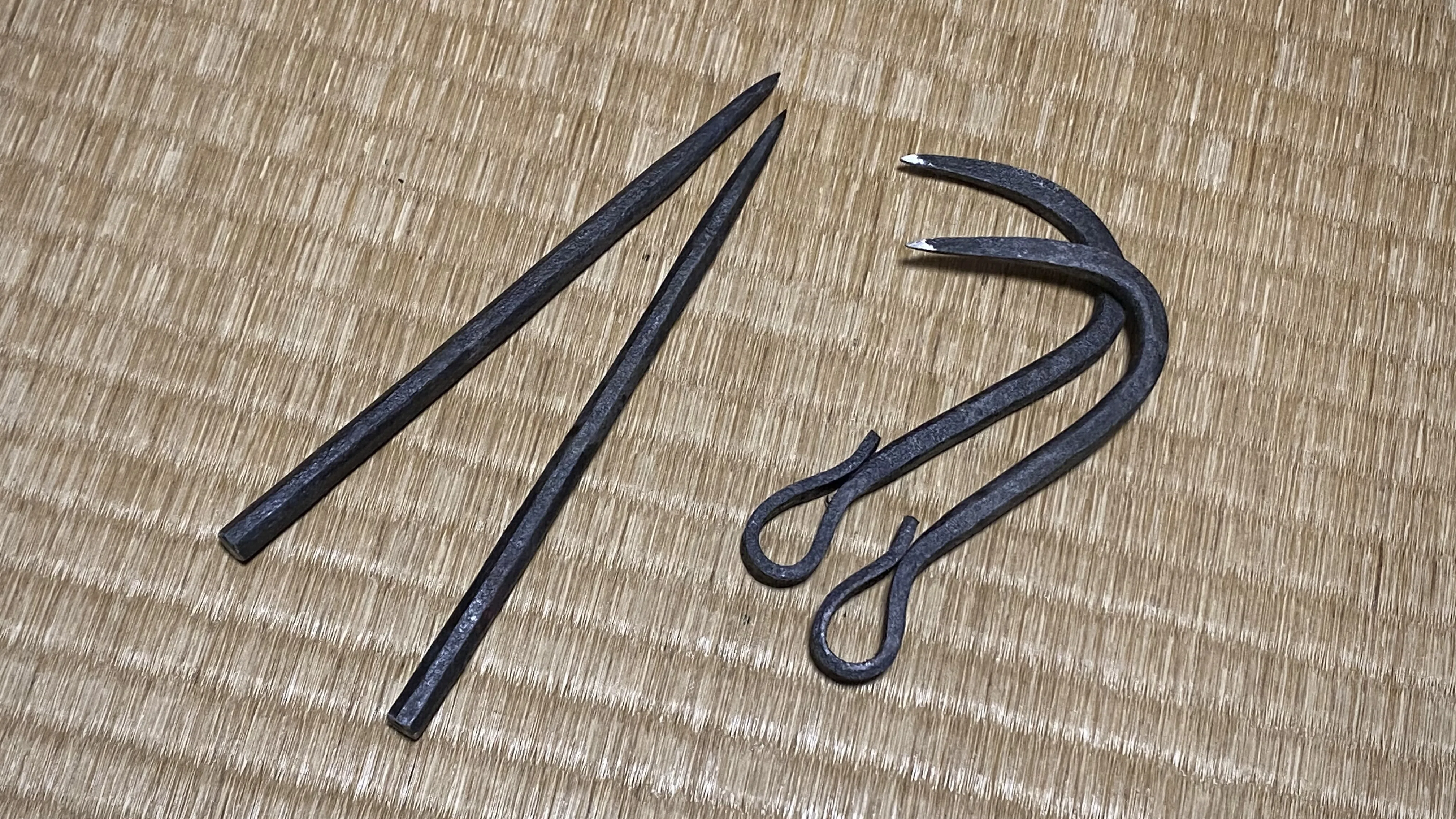 「棒手裏剣」と「鉤縄」の製作、「輪鎖」の試作です🥷🔥🔨|きよし|忍者なデザイナー(Shinobi Design Project CEO)