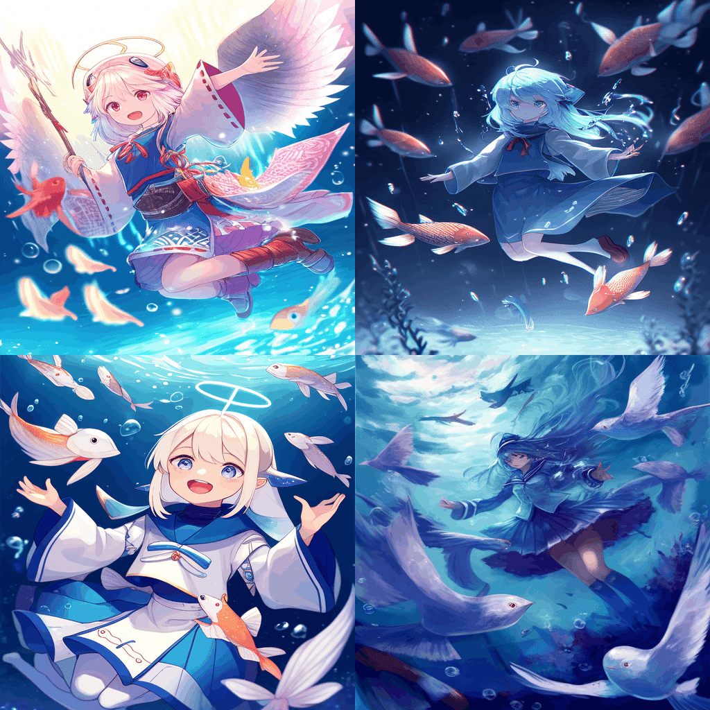 Nijijourneyにトビウオを描いてもらった｜みれのスクラップ